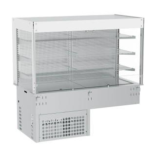 DROP-IN GEKOELDE VITRINE MET NACHTGORDIJN 4 x GN 1/1, L 1455 MM SEEVMC4