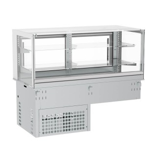ELEMENT ENCASTRABLE VITRINE REFRIGEREE 4 x GN 1/1, L 1455 MM SEEVAV4
