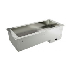 ELEMENT ENCASTRABLE BAIN MARIE VENTILE 4 x GN 1/1, L 1455 MM SEEBMV4
