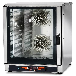 FOUR A CONVECTION ELECTRIQUE AVEC VAPEUR - 10 X GN 1/1 OU 600 X 400 MM - COMMANDES DIGITALES WATEC10D TECNODOM