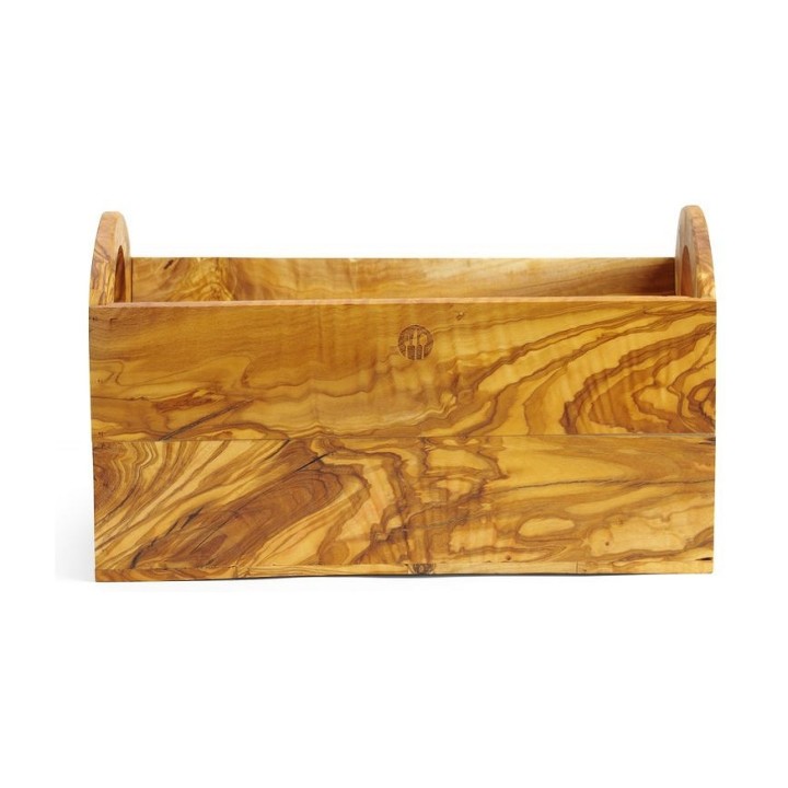 Boîte à pain en bois d'olivier
