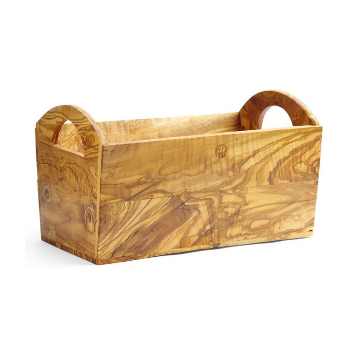 Boîte à pain en bois d'olivier