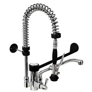 DOUCHETTE MONOTROU "BASSE", AVEC ROBINET INTERMEDIAIRE, COMMANDE A COUDE - DEBIT 18 L / MINUTE HGD1401 MONOLITH