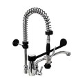 "LAAG" EENGATS VOORSPOELDOUCHE, MET TUSSENKRAAN, ELLEBOOG-BEDIENING - DEBIET 18 L / MINUUT HGD1401 MONOLITH