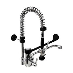DOUCHETTE MONOTROU "BASSE", AVEC ROBINET INTERMEDIAIRE, COMMANDE A COUDE - DEBIT 18 L / MINUTE HGD1401 MONOLITH