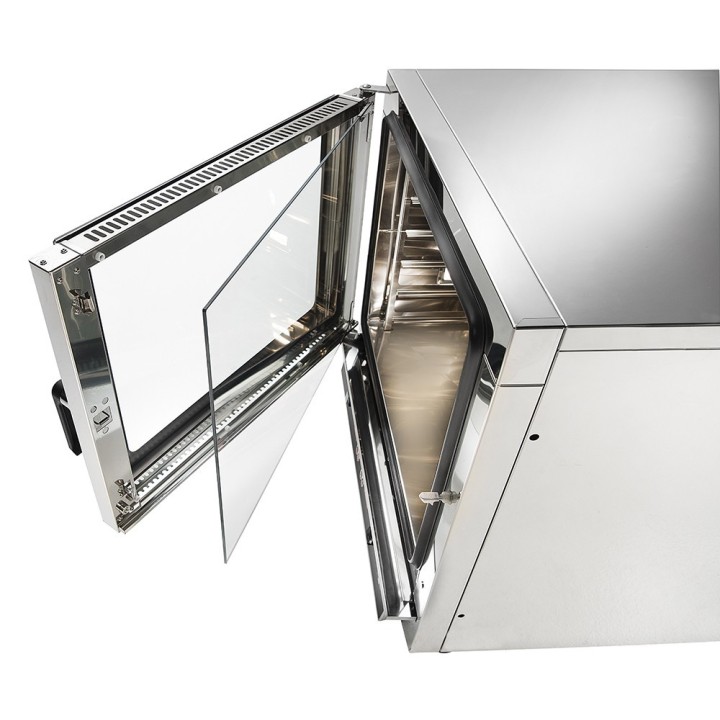 ELECTRISCHE CONVECTIEOVEN MET STOOM - 4 X GN 1/1 OF 600 X 400 MM - MECANISCHE BEDIENING WATEC04M TECNODOM