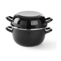 Cocotte à moules émaillée - avec couvercle