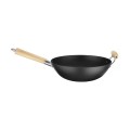 Wok avec manche en bois