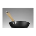 Wok avec manche en bois
