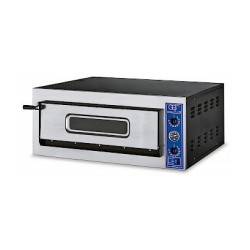 FOUR A PIZZA ELECTRIQUE PROFESSIONNEL, 1 X 4 PIZZA Ø 360 MM, COMMANDES MECANIQUES, TRIPHASE VE04X GGF