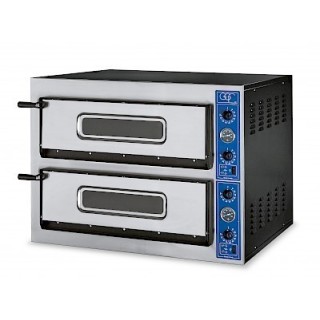 FOUR A PIZZA ELECTRIQUE PROFESSIONNEL, 2 X 4 PIZZA Ø 360 MM, COMMANDES MECANIQUES, TRIPHASE VE44X GGF