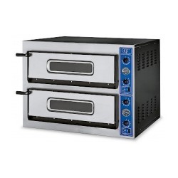 PROFESSIONELE ELECTRISCHE PIZZA OVEN, 2 X 4 PIZZA Ø 360 MM, MECHANISCHE BEDIENING, TRIFASE VE44X GGF