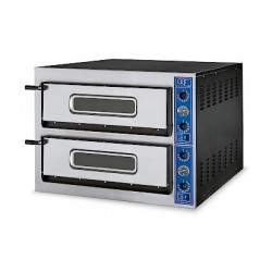 FOUR A PIZZA ELECTRIQUE PROFESSIONNEL, 2 X 6 PIZZA Ø 360 MM, COMMANDES MECANIQUES, TRIPHASE VE66X GGF