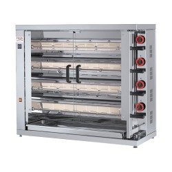 ROTISSOIRE A POULETS GAZ, 4 BROCHES, MAX 16 POULETS ROTG16EKO FECA
