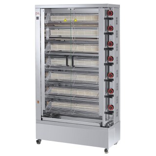 ROTISSOIRE A POULETS GAZ, 8 BROCHES, MAX 32 POULETS ROTG32EKO FECA
