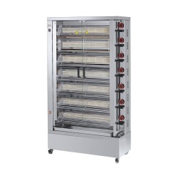 ROTISSOIRE A POULETS GAZ, 8 BROCHES, MAX 32 POULETS ROTG32EKO FECA