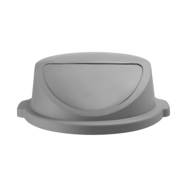 Couvercle poussoir pour poubelle ronde