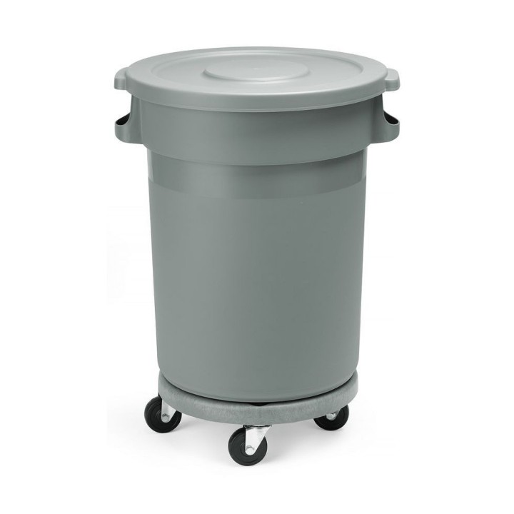 Trolley pour poubelle ronde