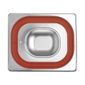Couvercle pour bacs GN avec bord en silicone