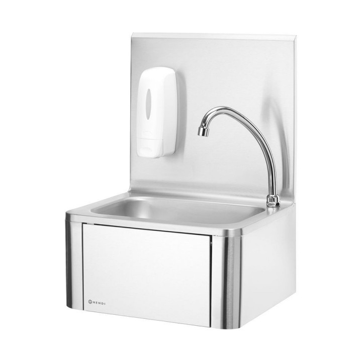 Lave-mains sans contact, avec commande genou