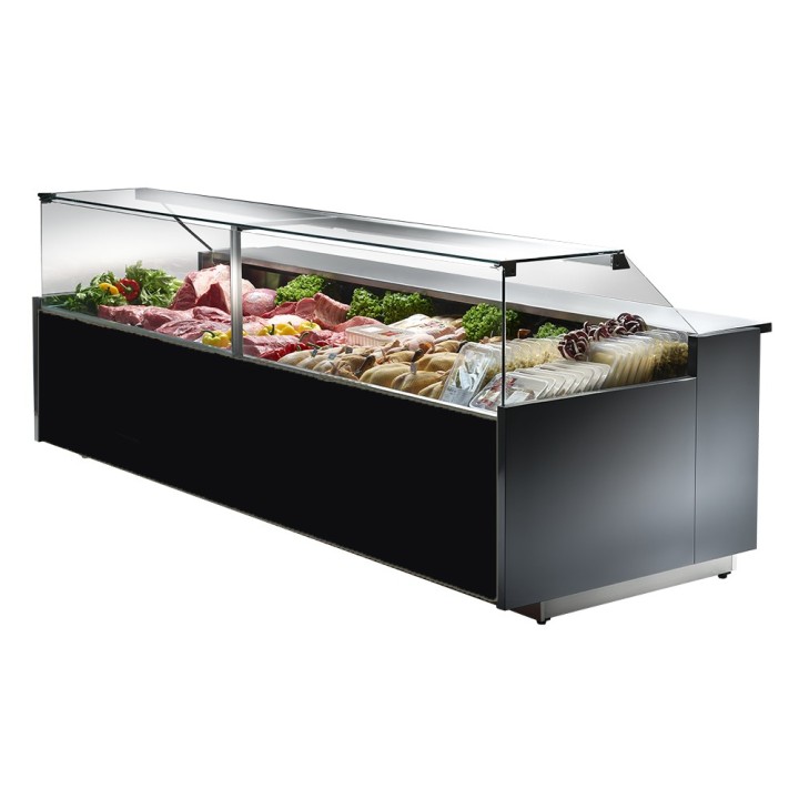 GEVENTILEERDE GEKOELDE TOONBANK (D 1150 MM), RECHTE RUITEN, L 1040 MM FM1010VD TECNODOM