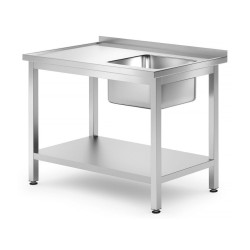 Table d’évier avec étagère – vissée, profondeur 700 mm
