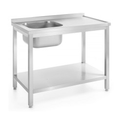 Table d’évier avec étagère – vissée, profondeur 700 mm