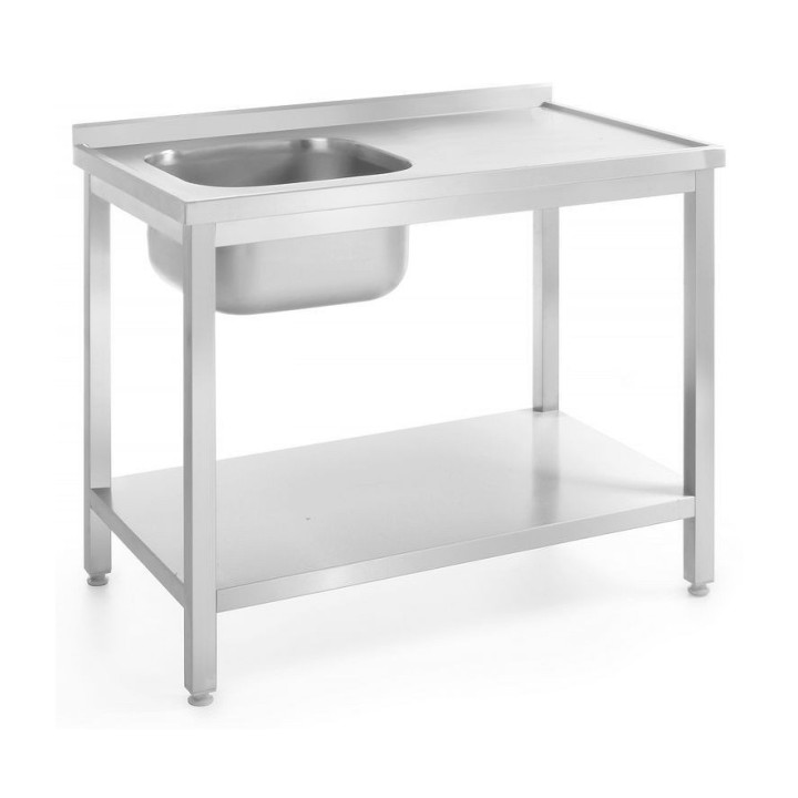 Table d’évier avec étagère – vissée, profondeur 700 mm