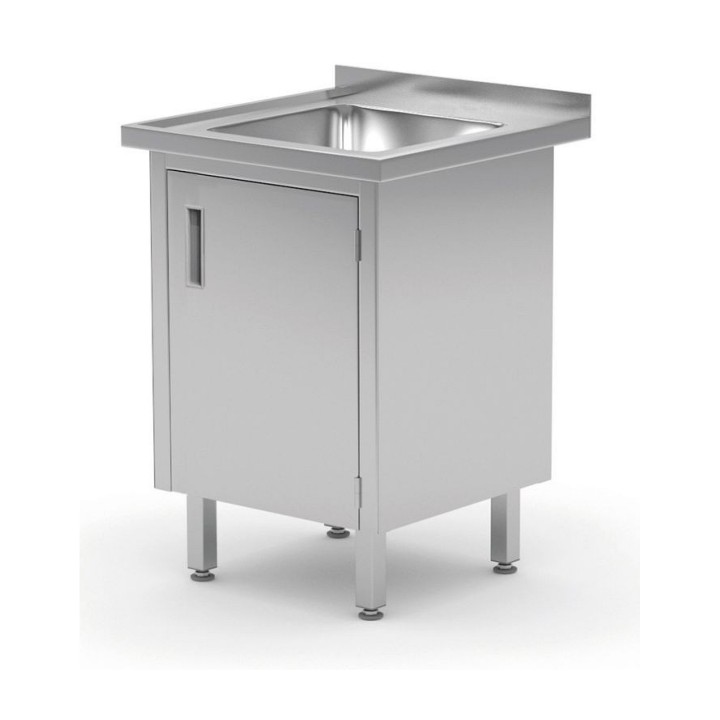 Table d’évier, avec placard - soudée,