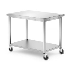 Table mobile avec étagère -vissée