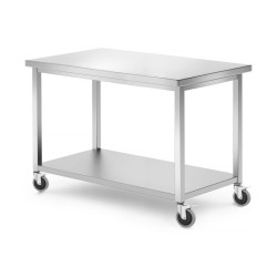 Table de travail mobile, avec étagère – vissée