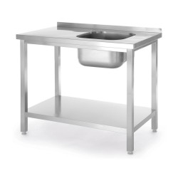 Table d’évier avec étagère, vissée