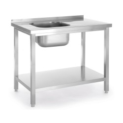 Table d’évier avec étagère, vissée