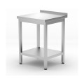 Table de travail murale avec étagère - vissée, profondeur : 600 mm