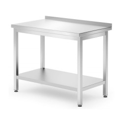 Table de travail murale avec étagère - vissée, profondeur : 600 mm