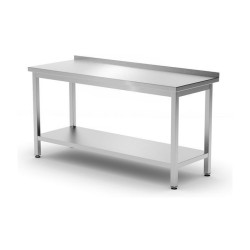 Table de travail murale avec étagère - vissée, profondeur : 600 mm