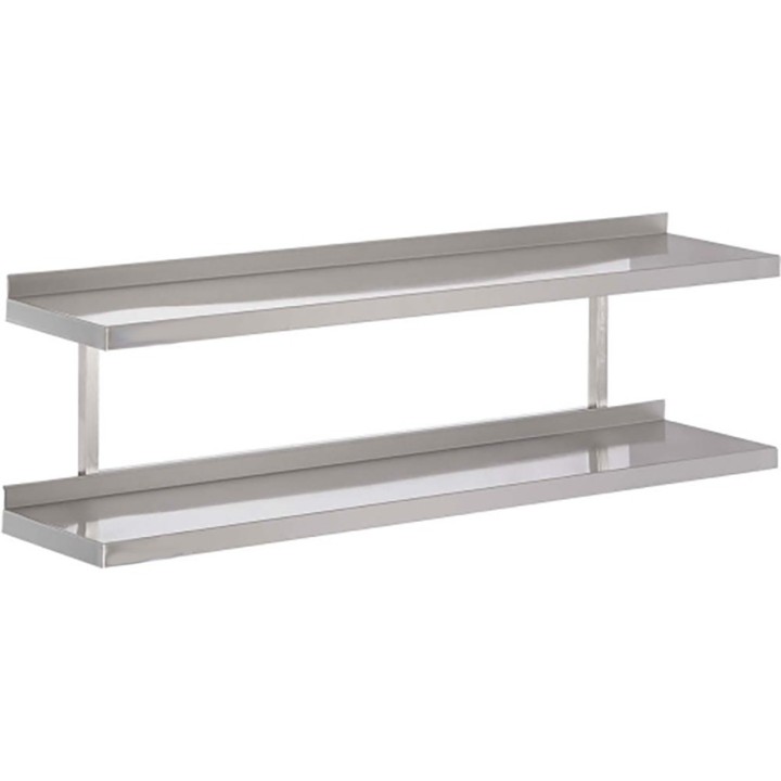 ETAGERE MURALE PLEINE FIXE 2 NIVEAUX - L 1000 MM JEMP2-10030