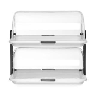 Vitrine à couvercle coulissant Roll top - double
