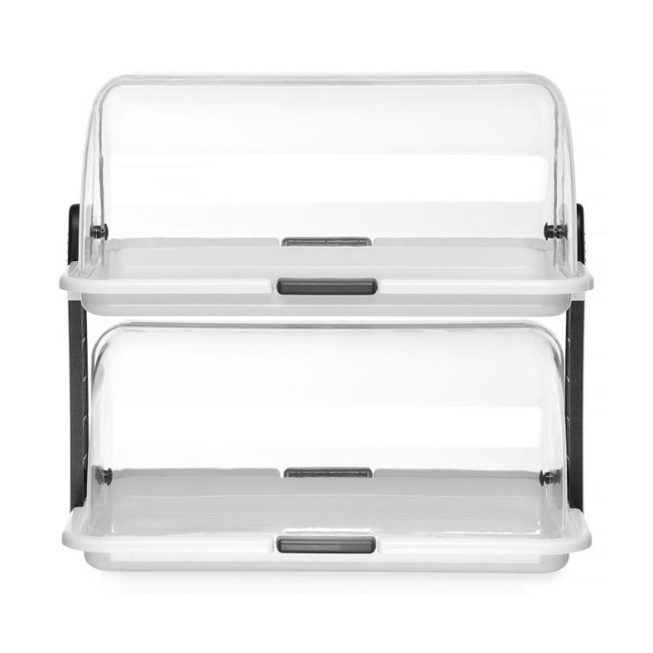 Vitrine à couvercle coulissant Roll top - double