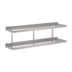 ETAGERE MURALE PLEINE FIXE 2 NIVEAUX - L 2000 MM JEMP2-20030