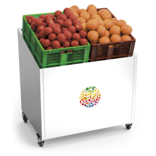 TOONBANK VOOR GROENTEN & FRUIT IN RVS L075610