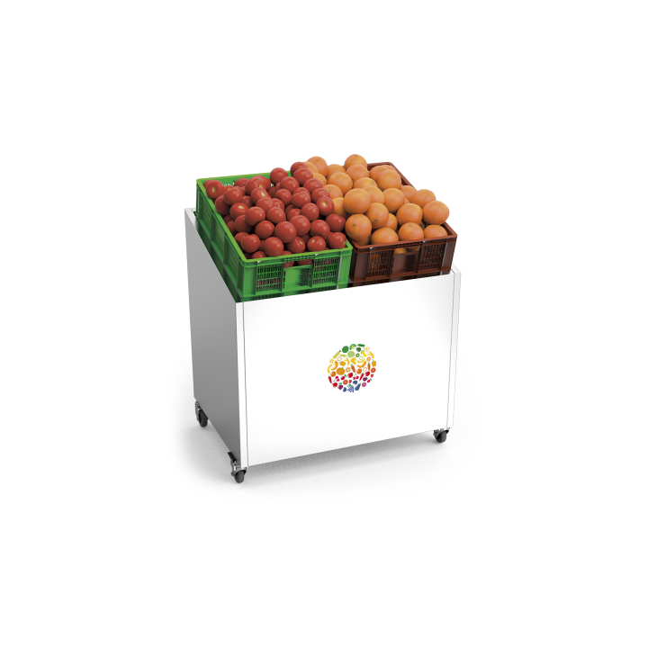 TOONBANK VOOR GROENTEN & FRUIT IN RVS L075610