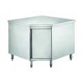 TABLE ARMOIRE INOX D'ANGLE, PORTE BATTANTE, POUR MEUBLE SERIE 600 JTAA096 FORCAR