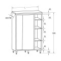 ARMOIRE MURAL HAUTE EN INOX, L 1200 MM JTAH127 FORCAR