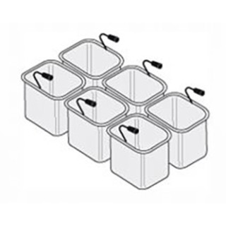 KIT 6 PANIERS DE CUISEUR A PATES GN1/6 - POUR SERIE 900 E399548 TECNOINOX