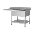 Plonge lave - vaisselle - 2 Baces - égouttoir à gauche - 1600 × 600 × 850 mm