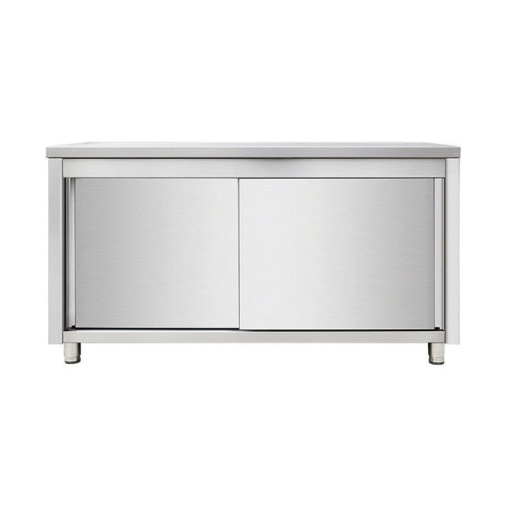 Placard central inox - portes coulissantes - 1200 × 600 × 850 mm