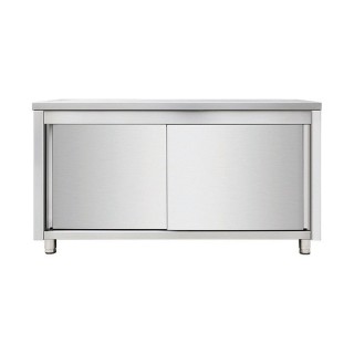 Placard central inox - portes coulissantes - 1500 × 600 × 850 mm