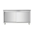 Placard central inox - portes coulissantes - 1600 × 600 × 850 mm