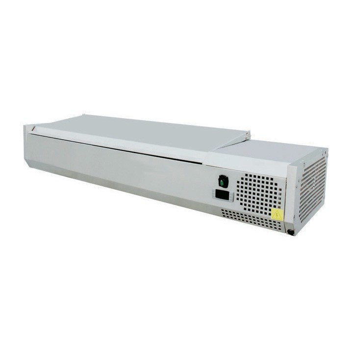 SALADETTE REFRIGEREE 5 x GN 1/4, AVEC COUVERCLE, L 1200 MM FV12T14 SKYRAINBOW